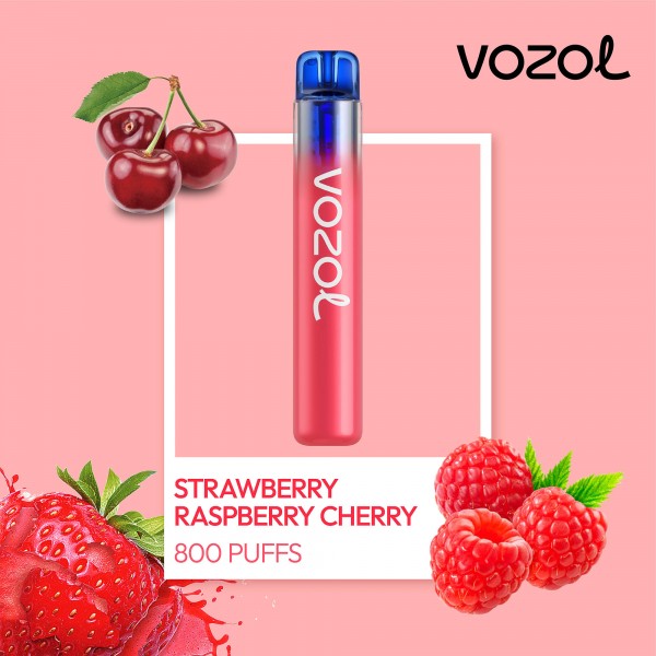 vozol800neon12 Vozol Neon 800 2% Strawberry Raspberry Cherry - imagine 1